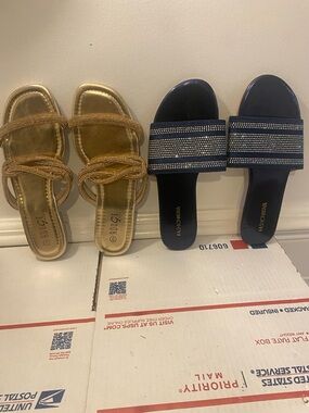Pair of size 9 Sandals Rouge&Fashion Nova good condition